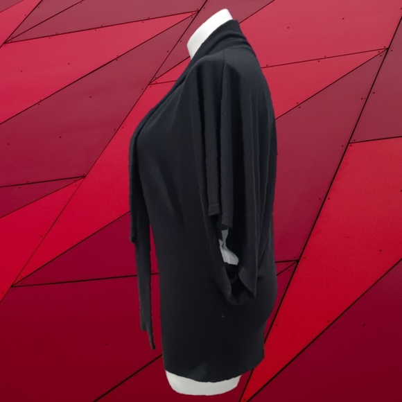 Ashley Stewart Jersey Blouse Top Oversized Kimono Sleeve Black Versatile Wear 1X - Picture 5 of 9